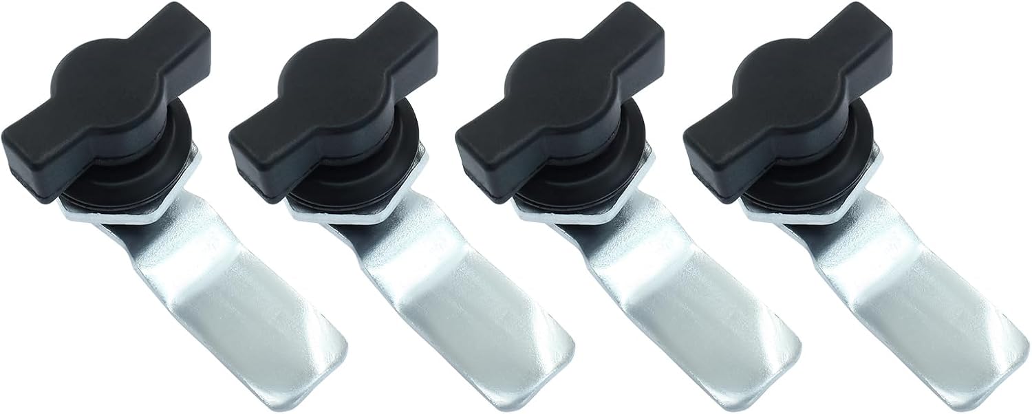 2 Pcs Thumb Operated Offset Cam Lock, T Handle Thumb Cam Lock Swing Knob Turn Latch for Machine Cabinet Drawer