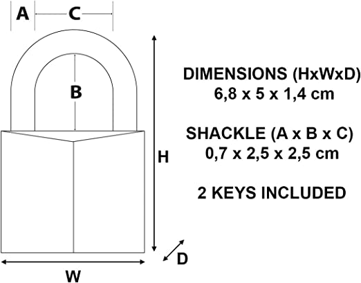 Master Lock 150EURD Brass Padlock 50MM
