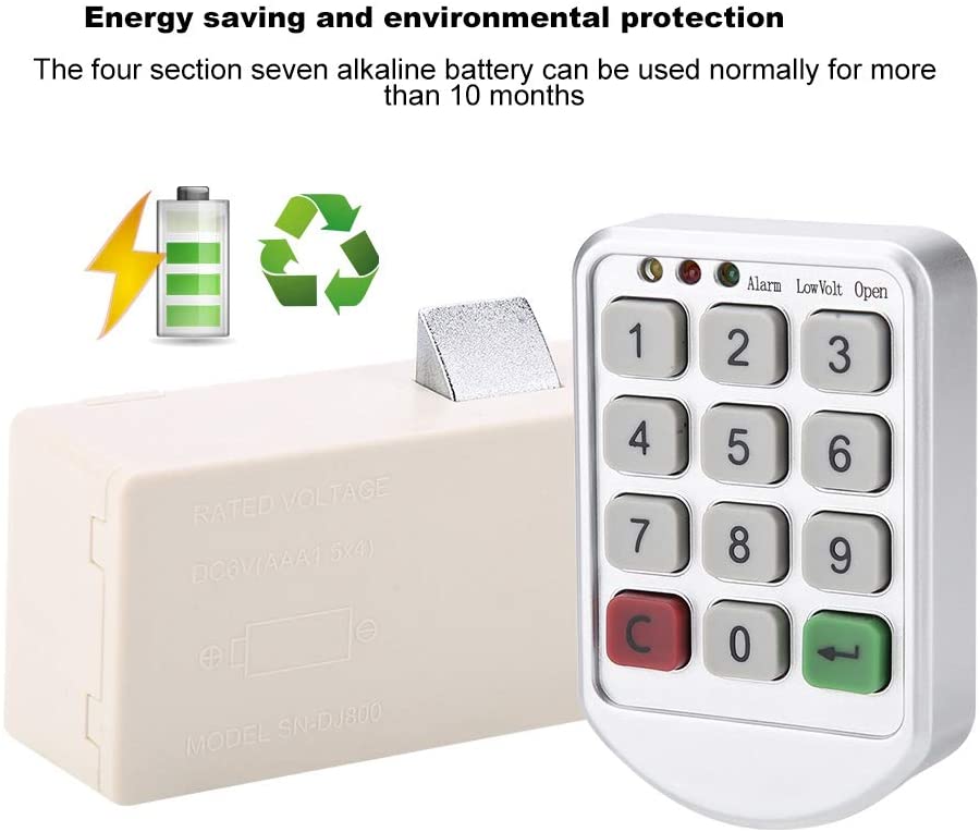 قفل خزانة مستقل مع لوحة مفاتيح 