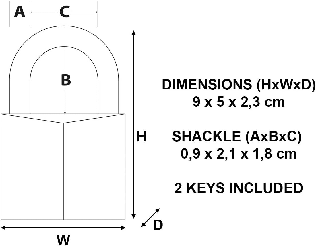 Master Padlock Stainless Steel 550EURD
