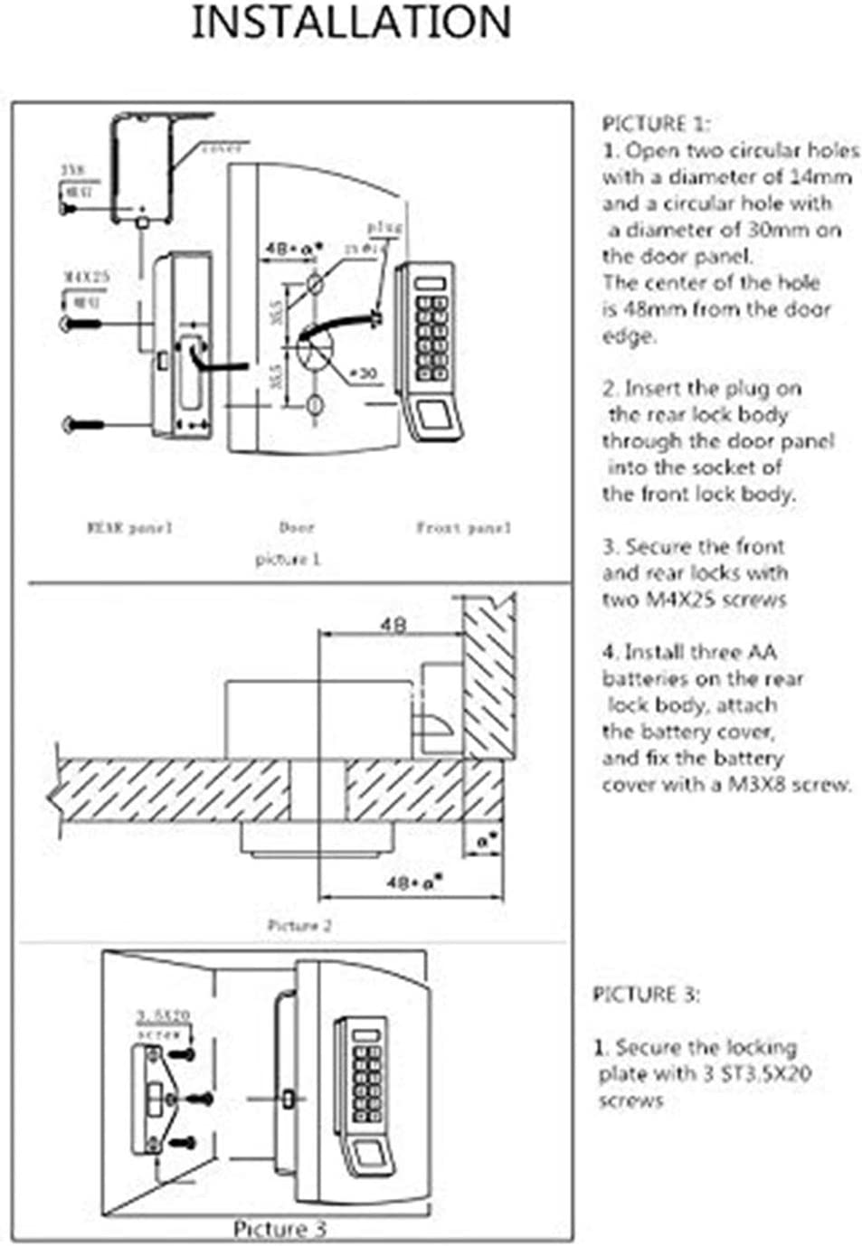 قفل خزانة إلكتروني بلوحة مفاتيح تعمل باللمس ومشفر لنظام التحكم في الوصول باستخدام مفاتيح RFID 