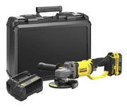 Stanley Cordless V20 Angle Grinder 125mm 18V 2.0Ah with 1 Battery & Charger Kit Box SFMCG400D1K-GB