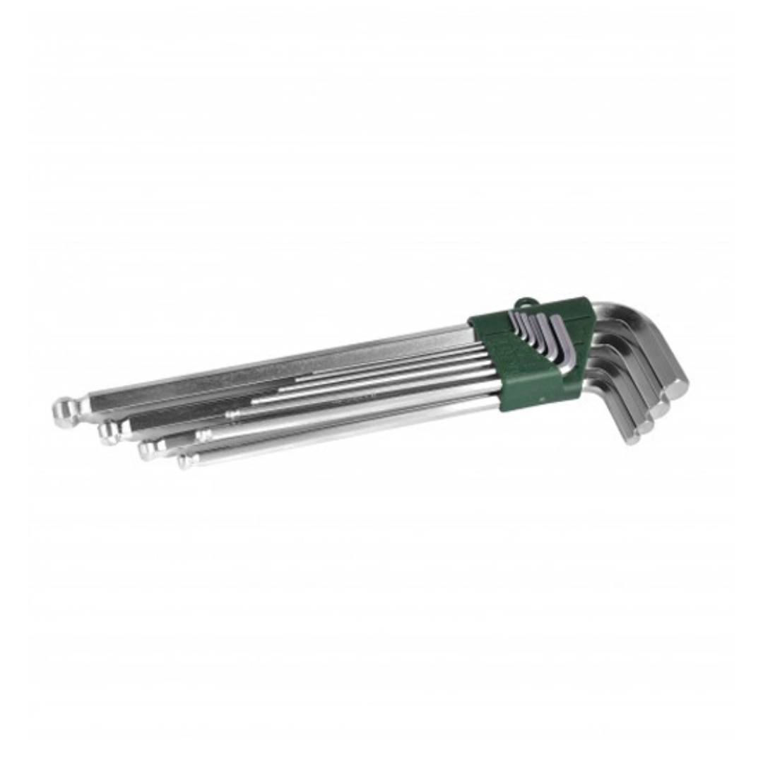 UKEN U1605 Allen Key Set, Ball Head, Extra Long, 10Pcs