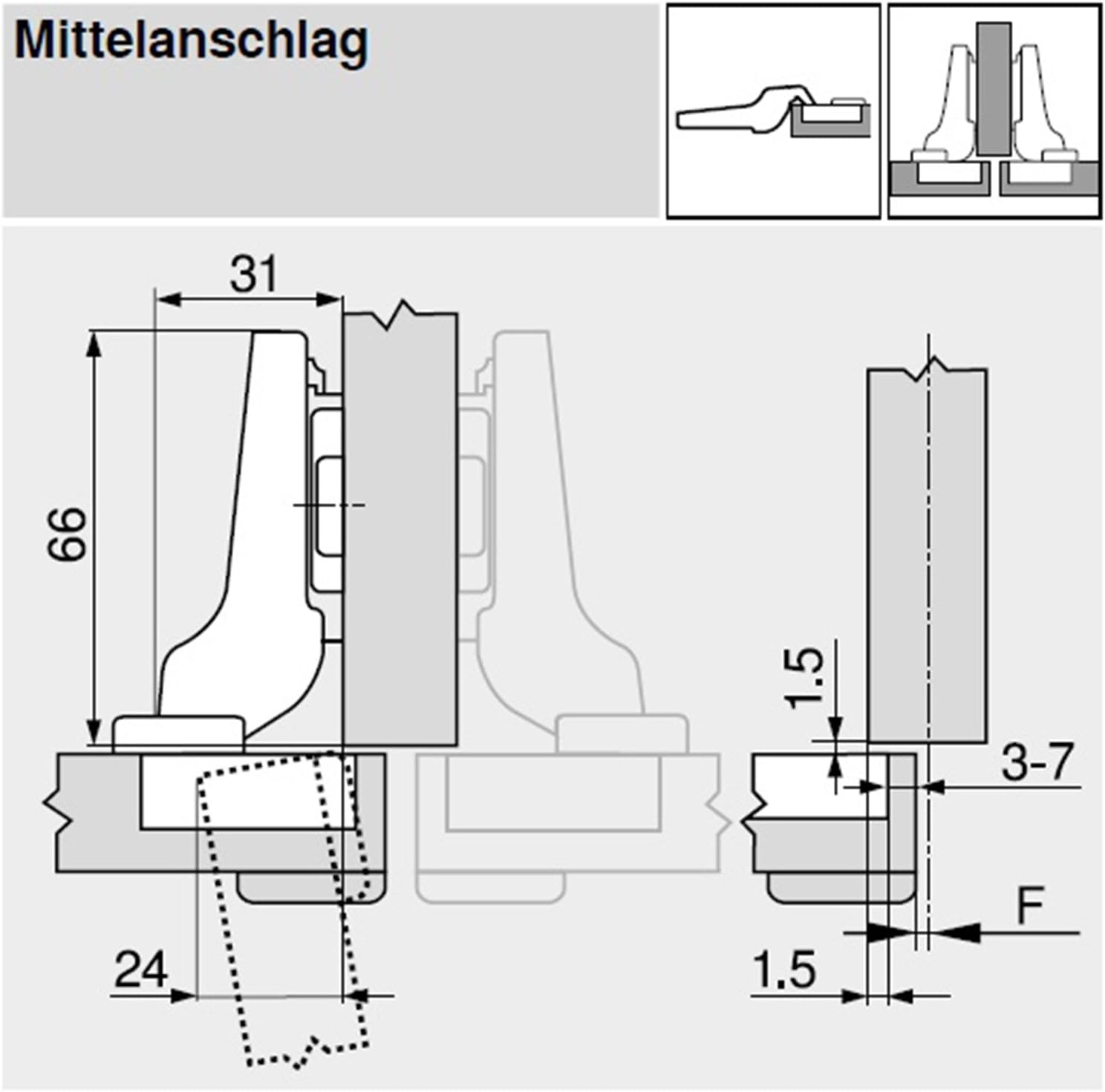Blum clip top Blumotion furniture hinge integrated 107 degree set square., 105031163