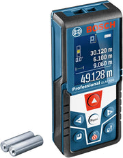 Bosch Professional Laser Measure Glm 50-27 C (Range: Up To 50M, Robust, Ip65, Data Transfer Via Bluetooth, 2X Aa Batteries, Hand Strap, Pouch)