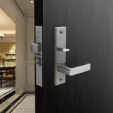 Commercial Heavy Duty Mortise Lockset Door Lever Lock Non-Handed Grade 1 Door Handle - Rose Only Keyed Lever Lockset, ADA, US32D Satin Chrome Finish for Classroom Door