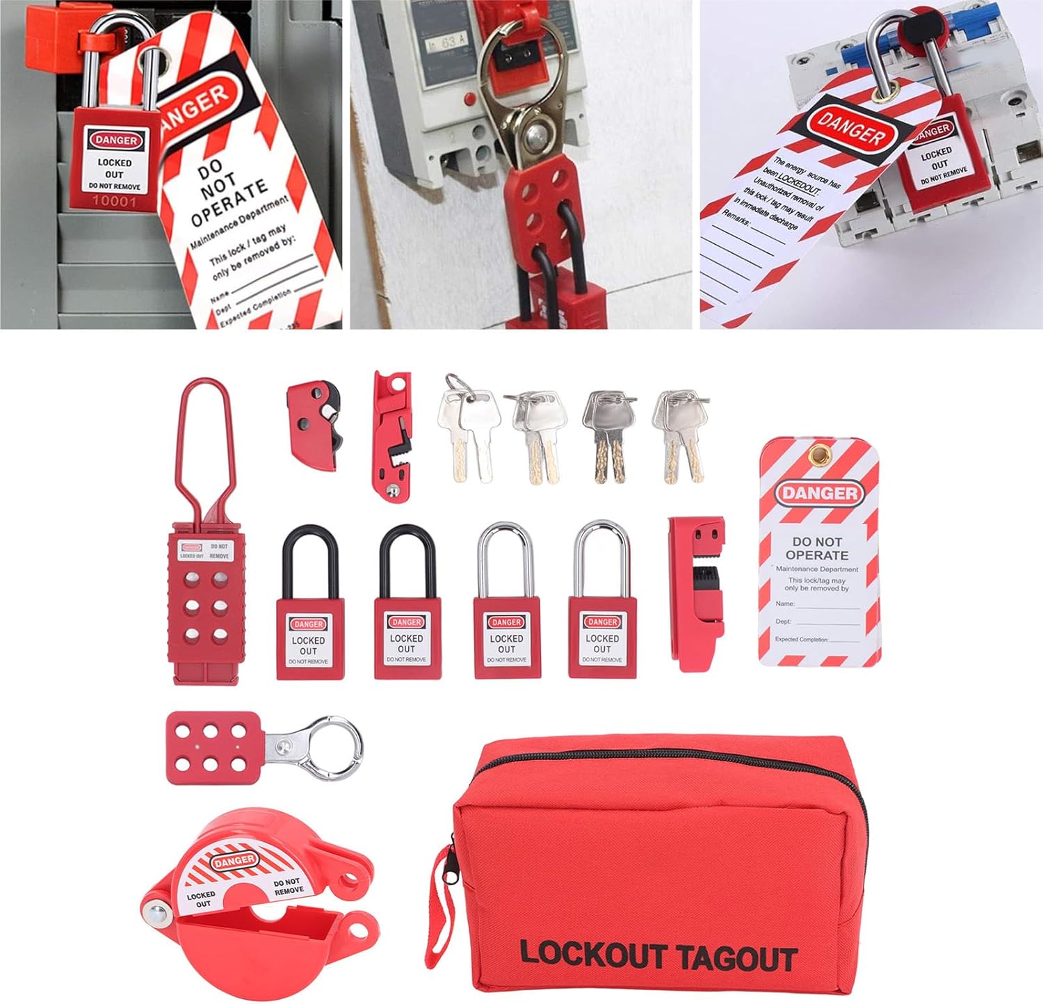Lockout Tagout Bag 27 Pcs Kit