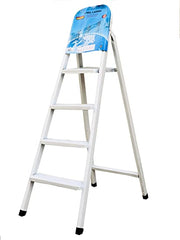 4 Steps Steel Ladder - White