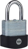 Yale Y127B/55/129/1 - Protector Laminated Steel Weatherproof Padlock (55 mm) Boron Shackle 3 Keys