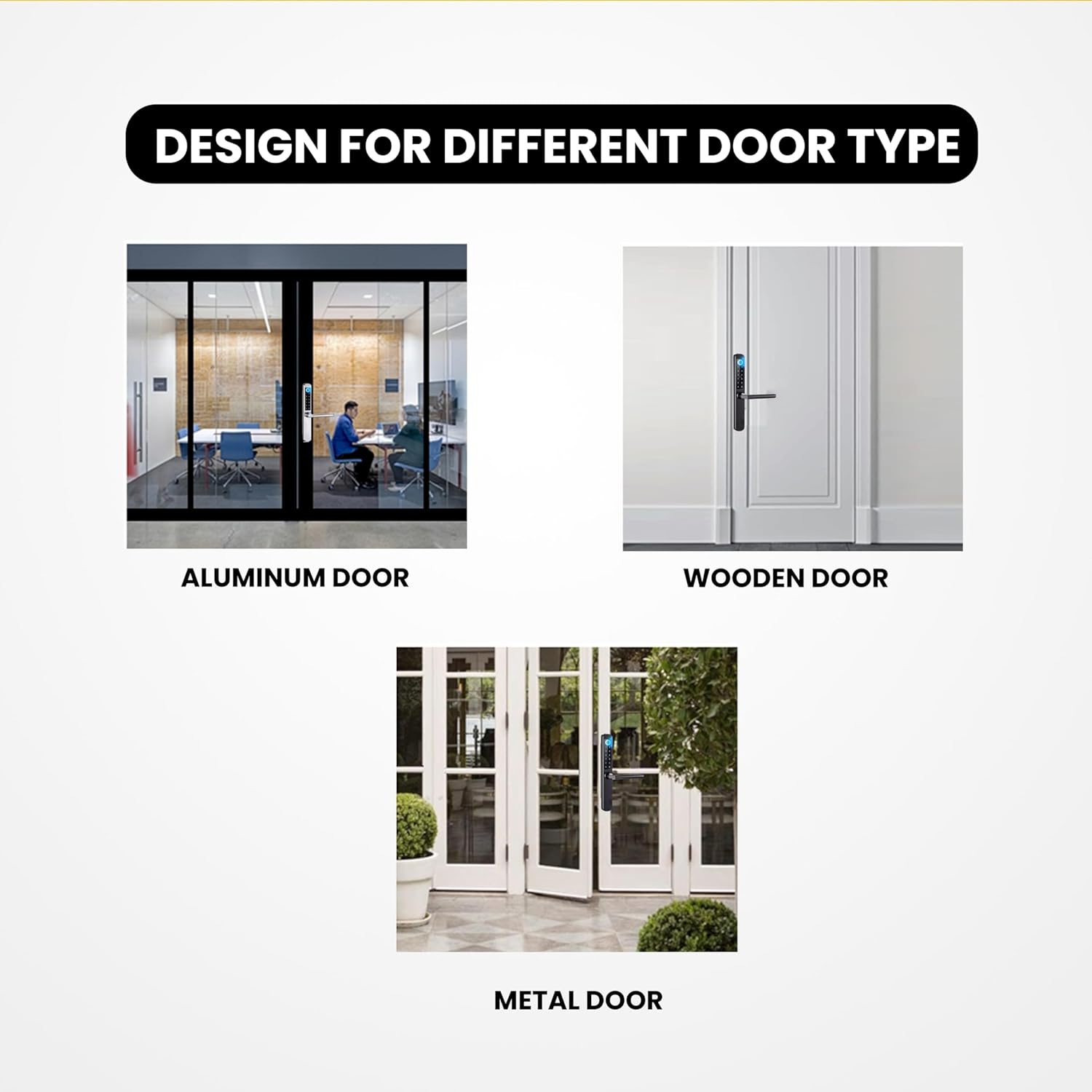 Altix A5FF Premium Smart Door Lock – Double-Sided Fingerprint, Keyless Entry, Slim Stainless Steel Design, IP65 Waterproof, TTLock App, Bluetooth, Keypad & IC Card Unlock