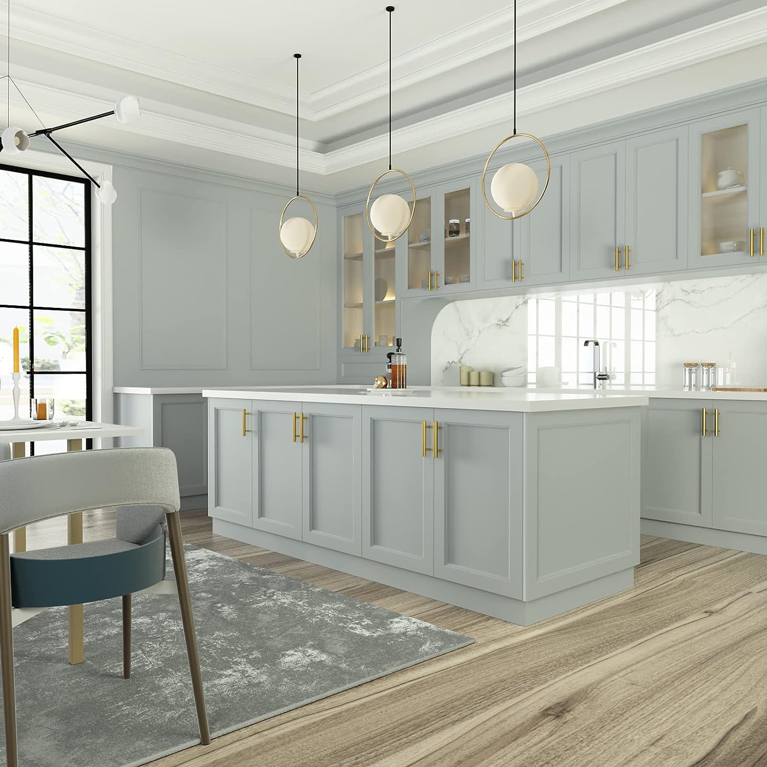 Cabinet Handle Gold 4inch hole centers