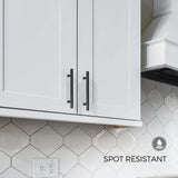 Cabinet Handles 7-3/8 inch Matte Black 5 inch Hole Center
