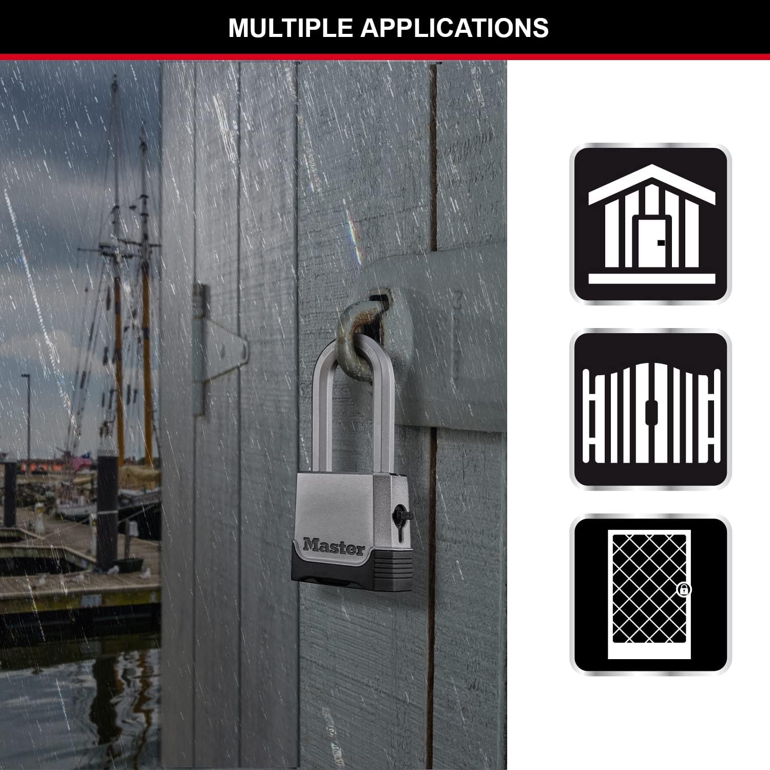 Master Lock High security padlock long shackle 45mm M1EURDLJ