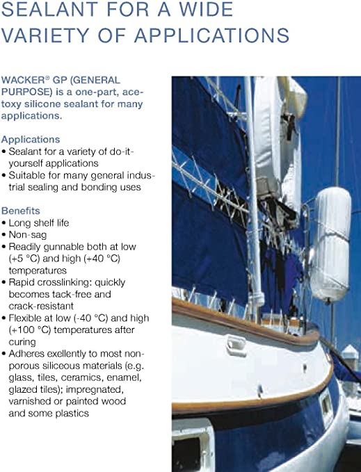 Wacker Germany Silicone Sealant General Purpose Gp (White, 280Ml)