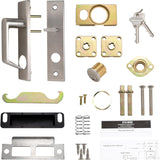 Commercial Heavy Duty Mortise Lockset Door Lever Lock Non-Handed Grade 1 Door Handle - Rose Only Keyed Lever Lockset, ADA, US32D Satin Chrome Finish for Classroom Door