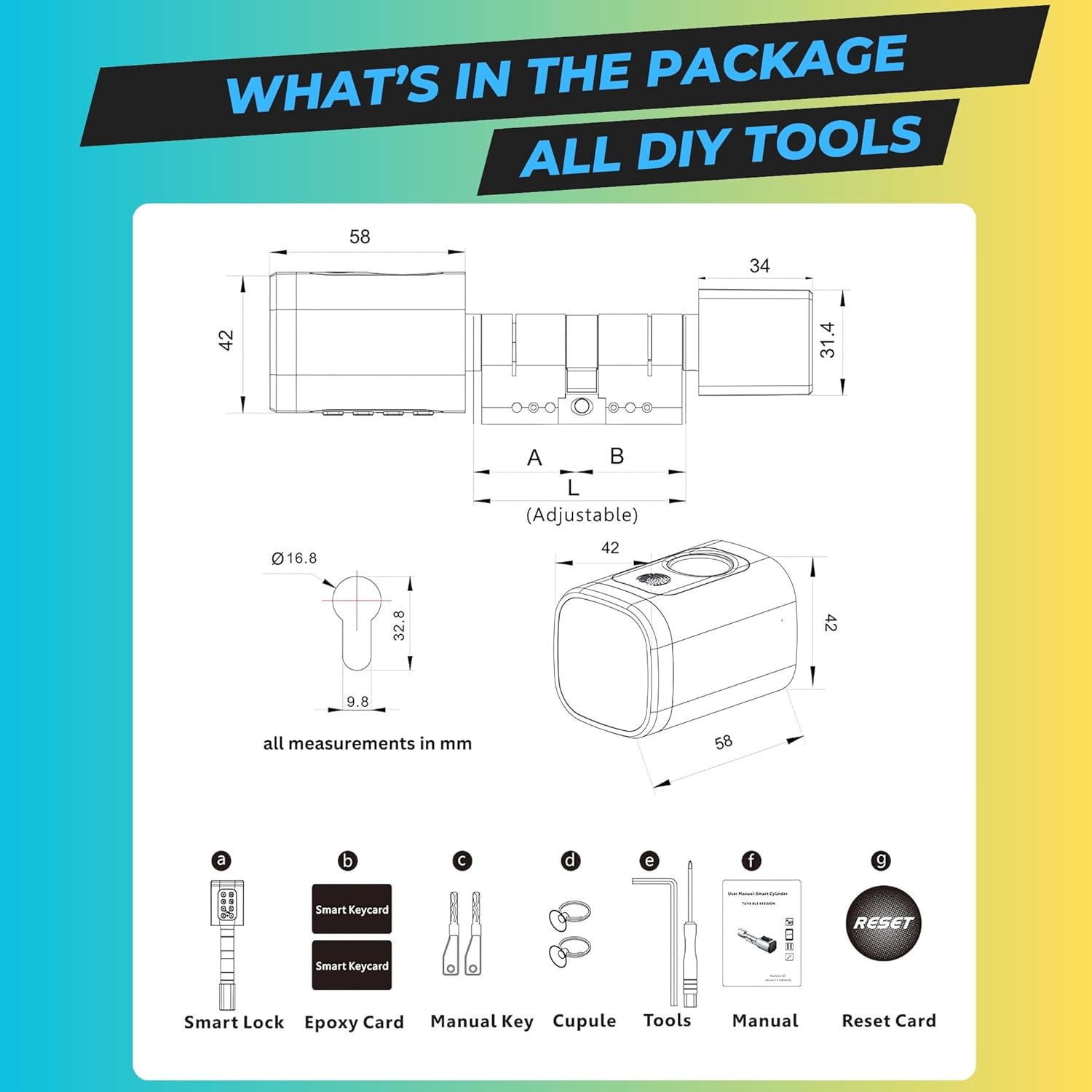 Altix CL1X TUYA Smart Door Lock Keyless | Fingerprint & Passcode | Bluetooth | Keycard & Key | DIY Install | Suitable for Home, Office | Highly Secure | Adjustable Length 60-90mm | Pearl Chrome NEW