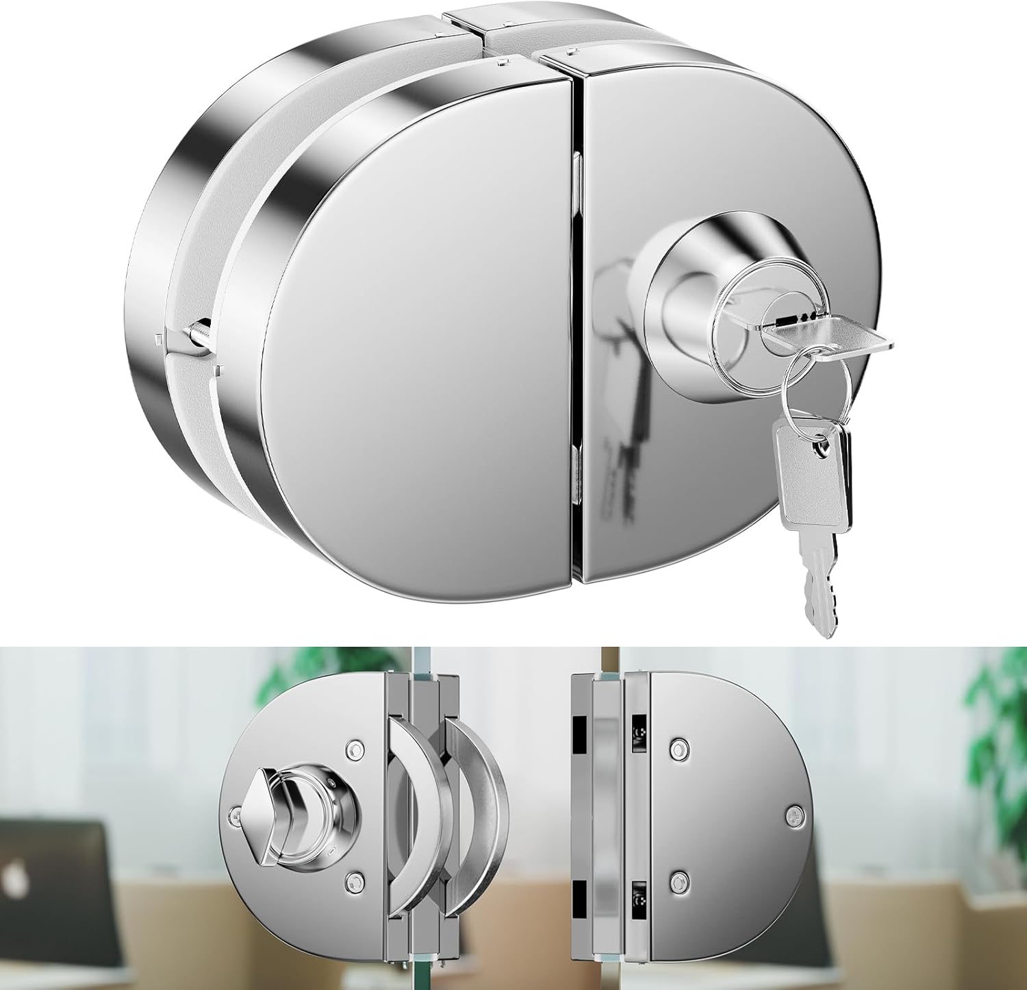 Glass Door Lock SS304 Floor Latch Lock Bolt Ground Lock