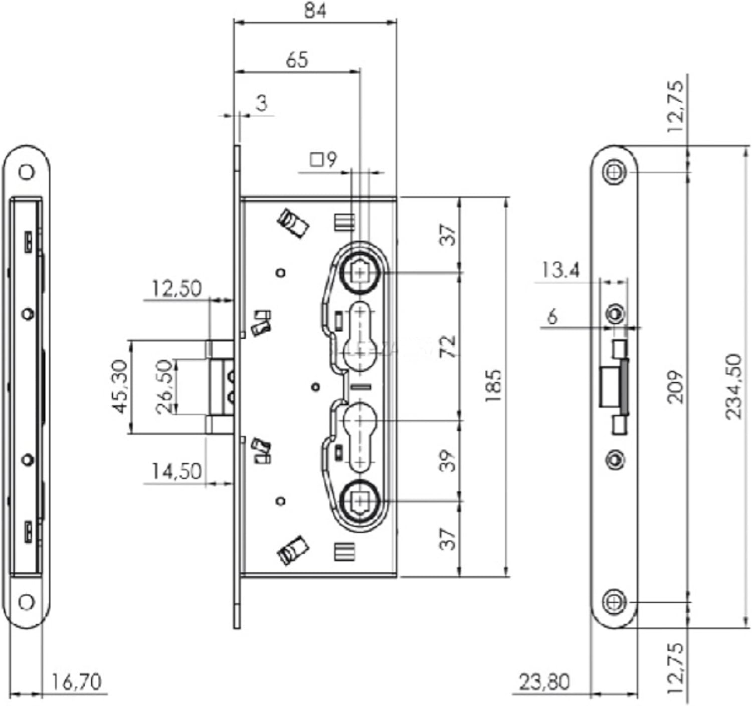 Steel Door Lock Double Cylinder