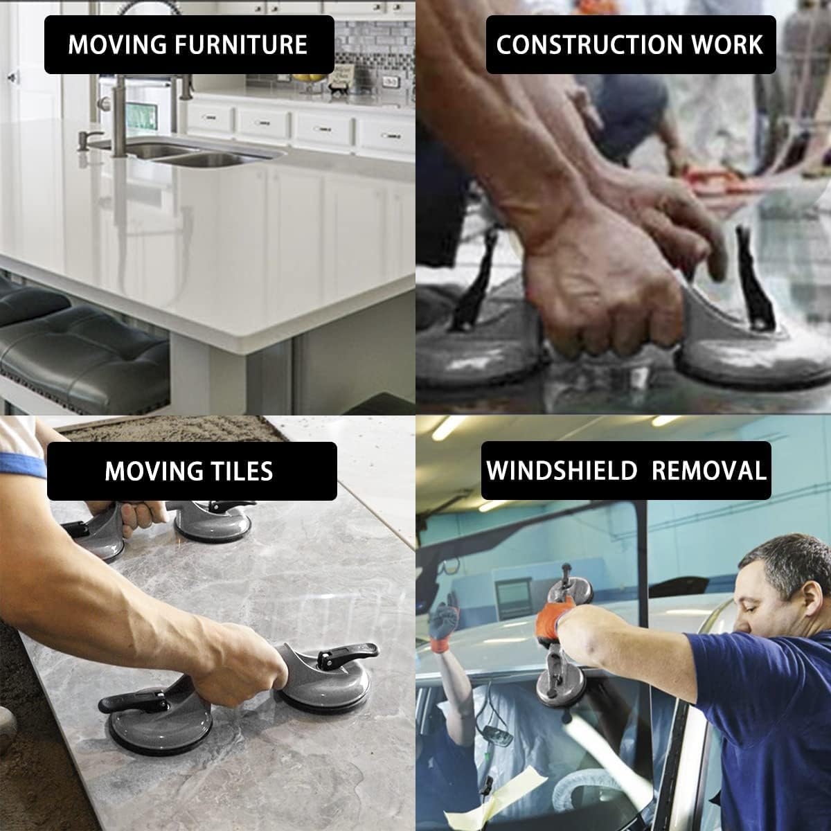 Glass Lifting Suction Cups Heavy Duty Vacuum Aluminum Alloy