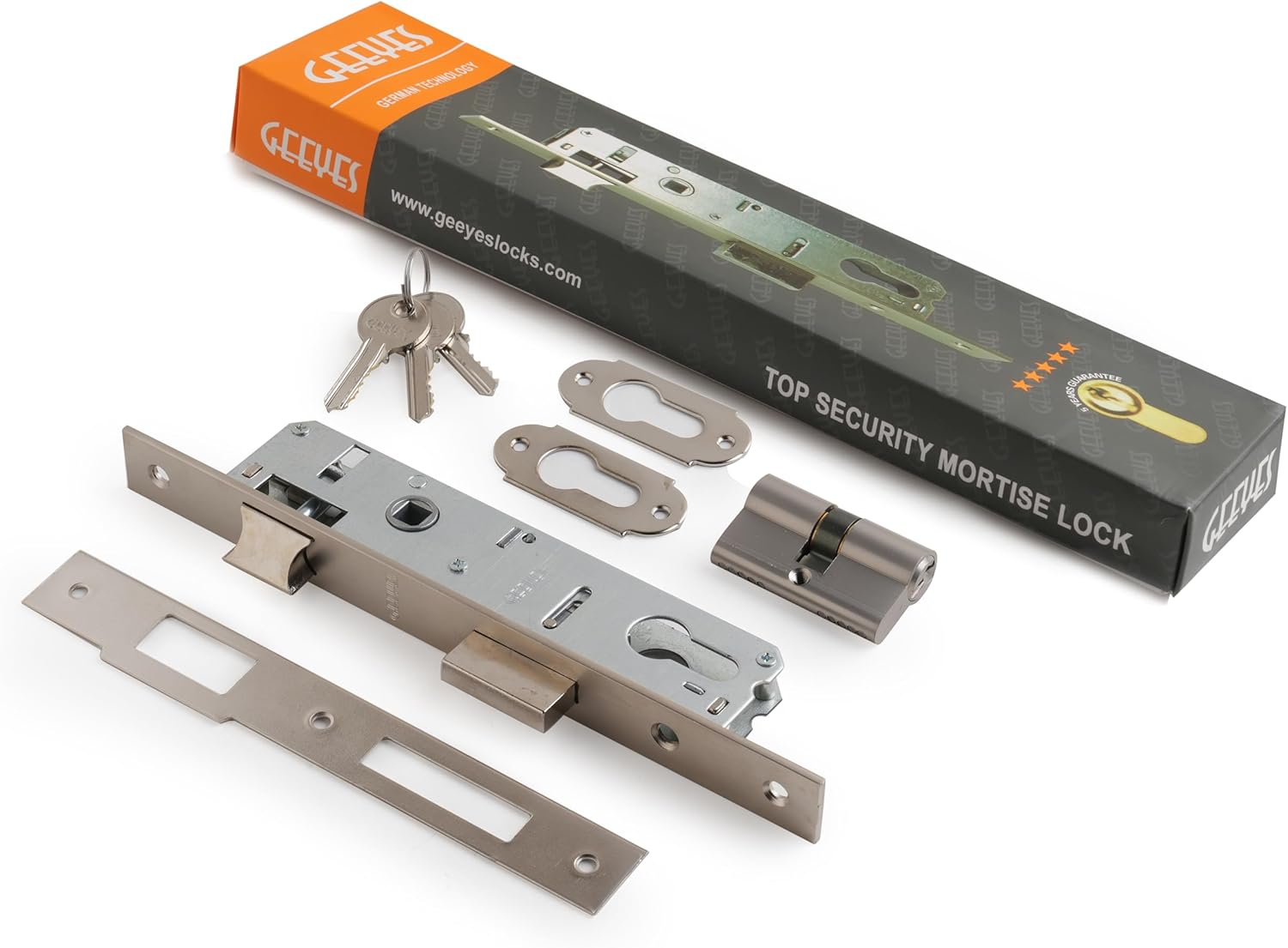 UPVC Door Lock 20mm with cylinder 60mm Geeyes