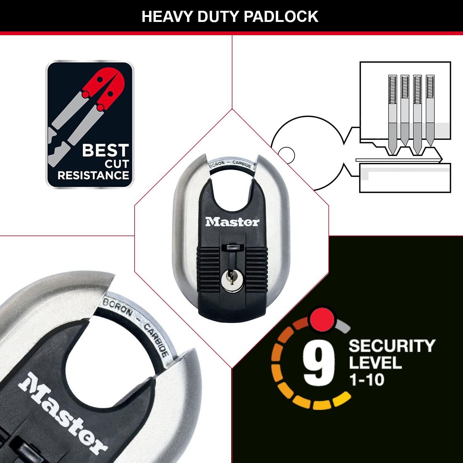 Master Padlock M187EURD  stainless steel
