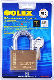 Solex Padlock 60mm Brass