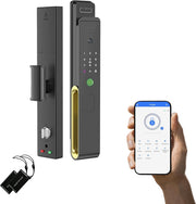 Altix A7 PRO Premium Smart Lock Face Recognition, Video Intercom, Live Video, Fingerprint, Passcode & IC Card Advanced Keyless Entry Door Lock with TT LOCK App Premium Zinc Alloy Build (Matt Black)