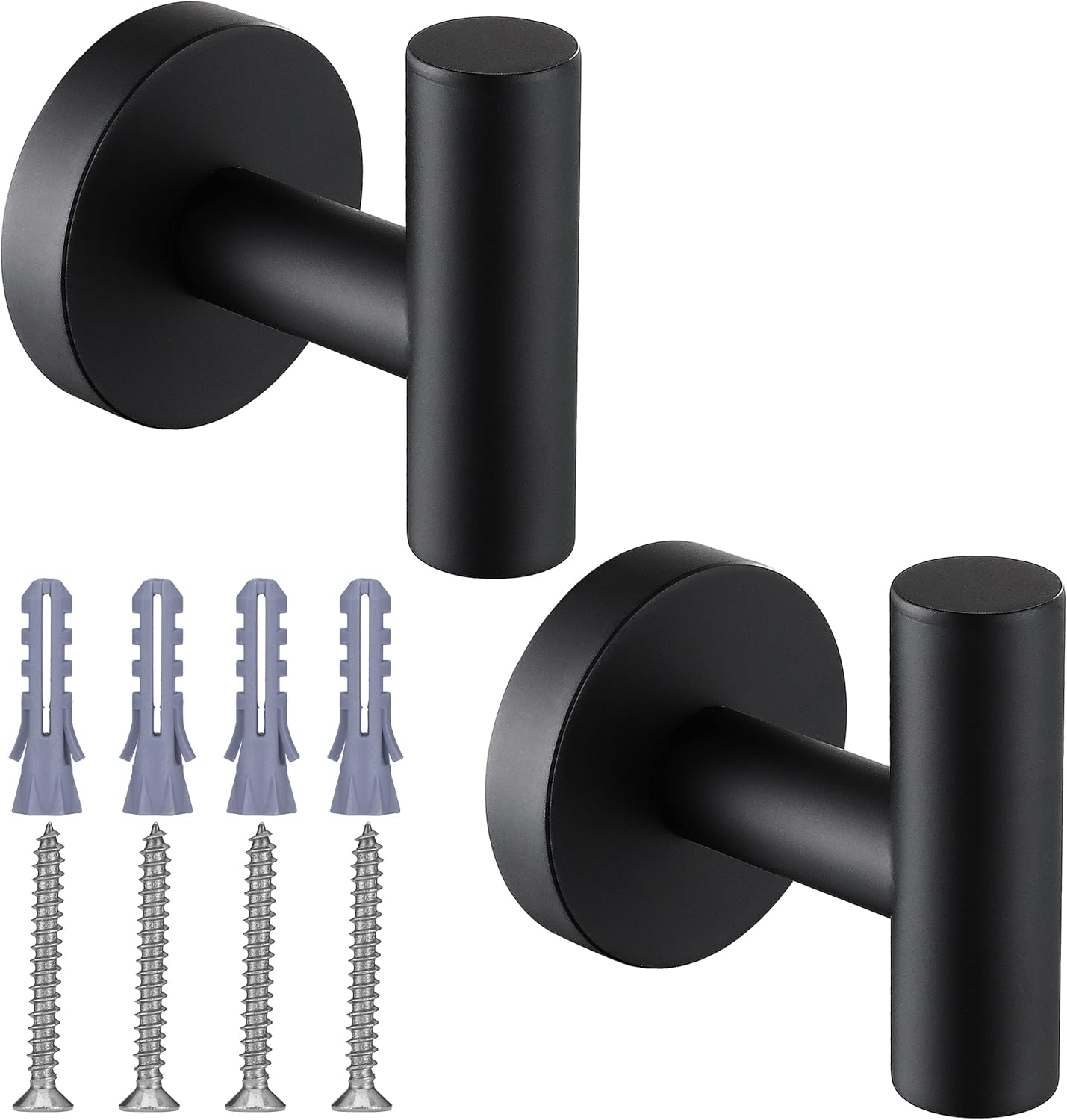 Towel Coat Hooks SUS304 Stainless Steel Bathroom Bathroom Hardware Clothes Garage Hotel Cabinet Closet Sponges Robe Hook Wall Mounted Kitchen Heavy Duty Bath Door Hanger