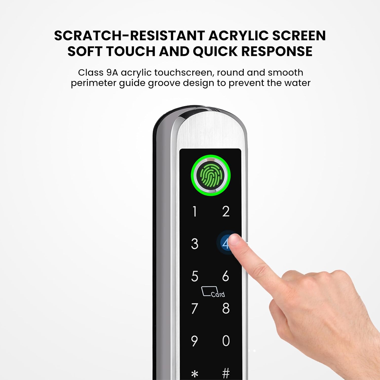 Altix A5FF Premium Smart Door Lock – Double-Sided Fingerprint, Keyless Entry, Slim Stainless Steel Design, IP65 Waterproof, TTLock App, Bluetooth, Keypad & IC Card Unlock