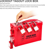 Lockout Tagout Box Kit 12 Loto Lock Holes, Tag Out Station