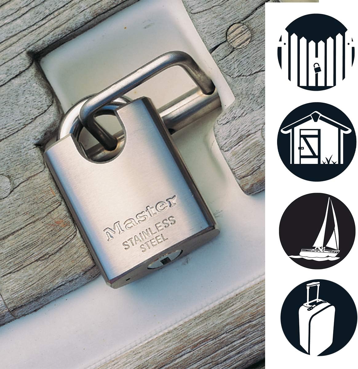 Master Padlock Stainless Steel 550EURD