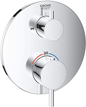 Grohe Atrio Safety Bath Tub Mixer For 2 Outlets With ?ntegrated Shut Off/Diverter Valve, 24138003