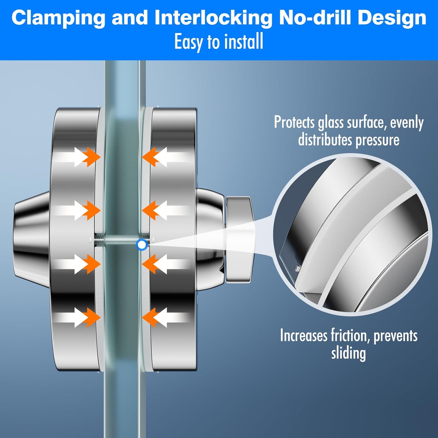 Glass Door Lock SS304 Floor Latch Lock Bolt Ground Lock