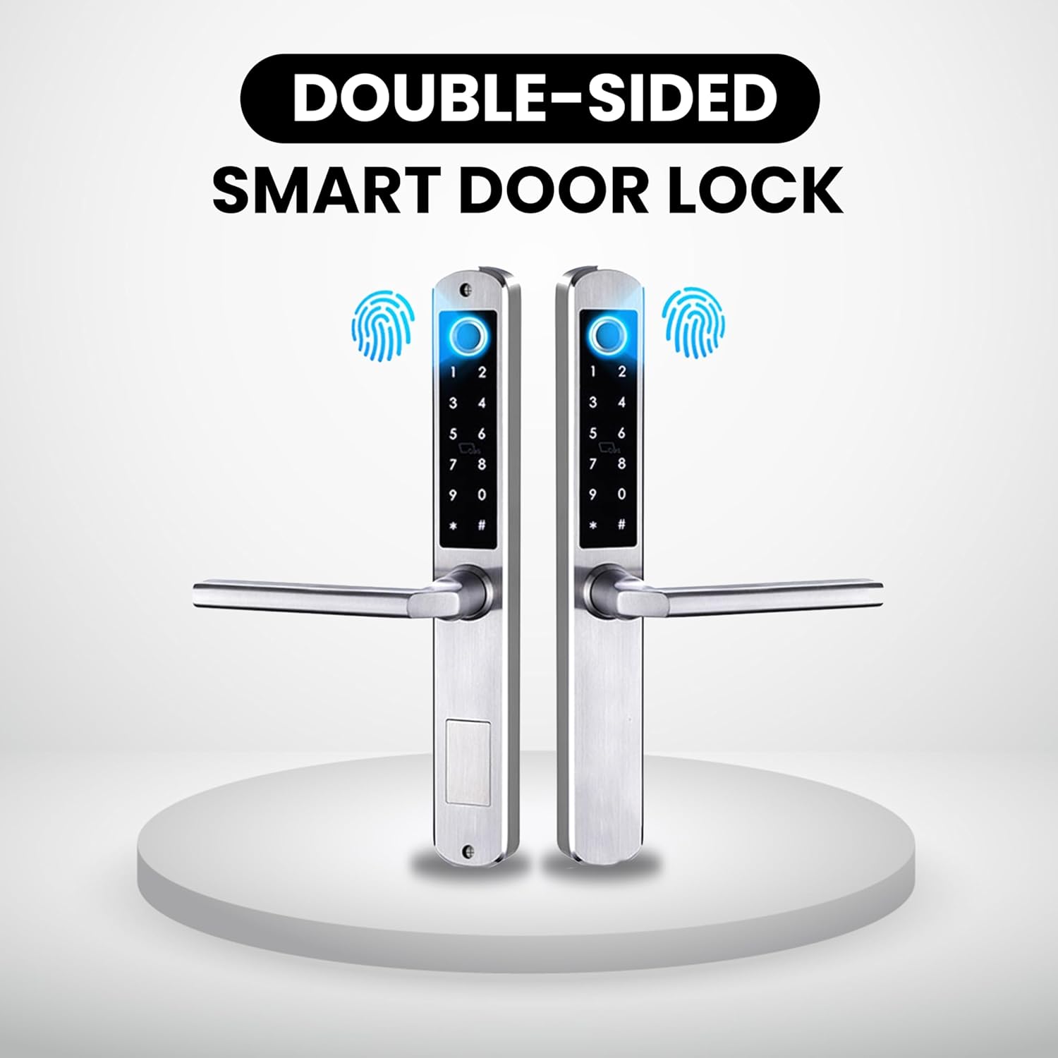 Altix A5FF Premium Smart Door Lock – Double-Sided Fingerprint, Keyless Entry, Slim Stainless Steel Design, IP65 Waterproof, TTLock App, Bluetooth, Keypad & IC Card Unlock