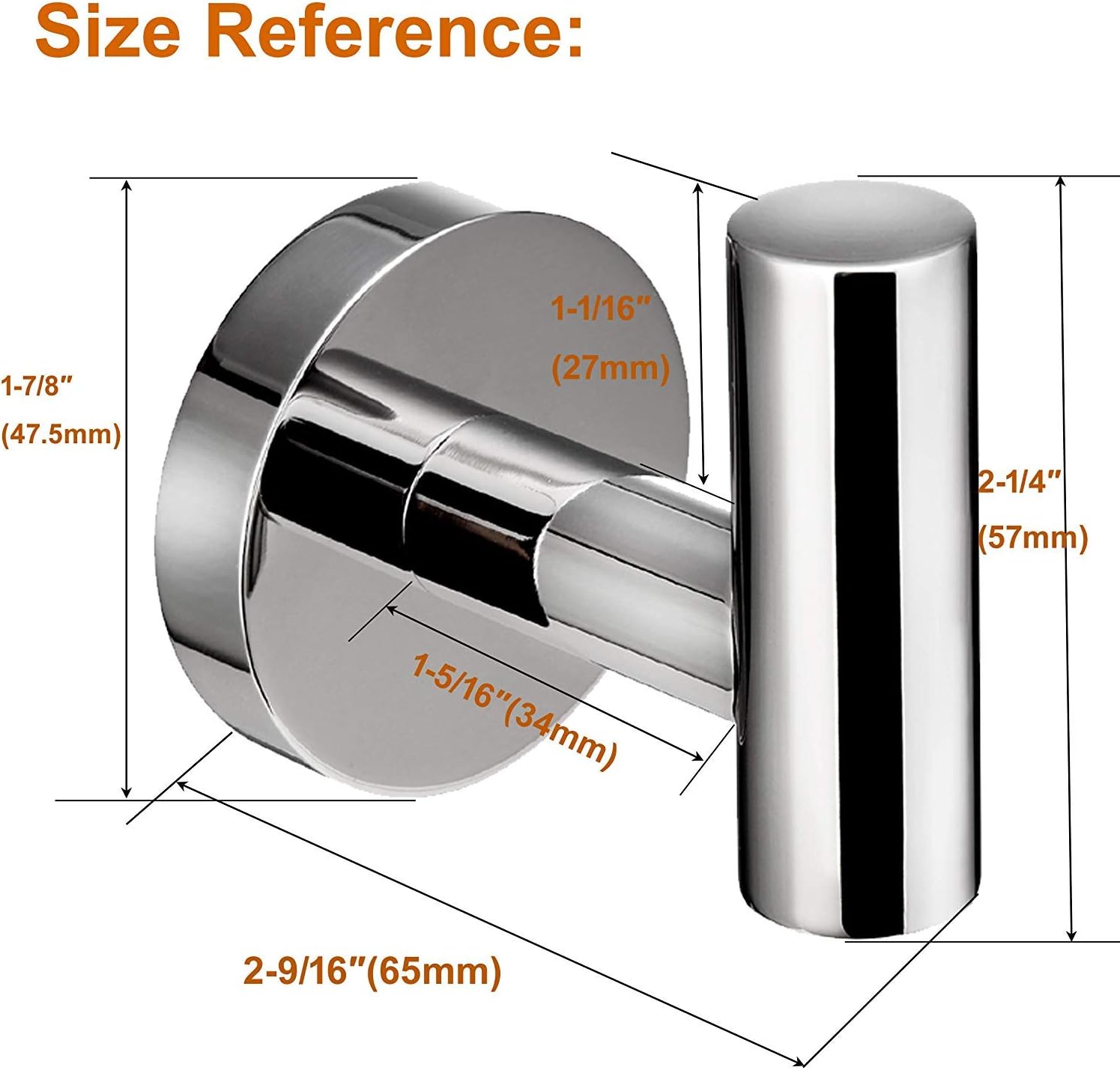 Towel Coat Hooks SUS304 Stainless Steel Bathroom Bathroom Hardware Clothes Garage Hotel Cabinet Closet Sponges Robe Hook Wall Mounted Kitchen Heavy Duty Bath Door Hanger