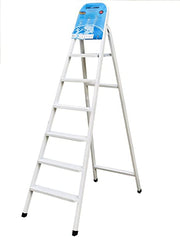 6 Steps Steel Ladder - White
