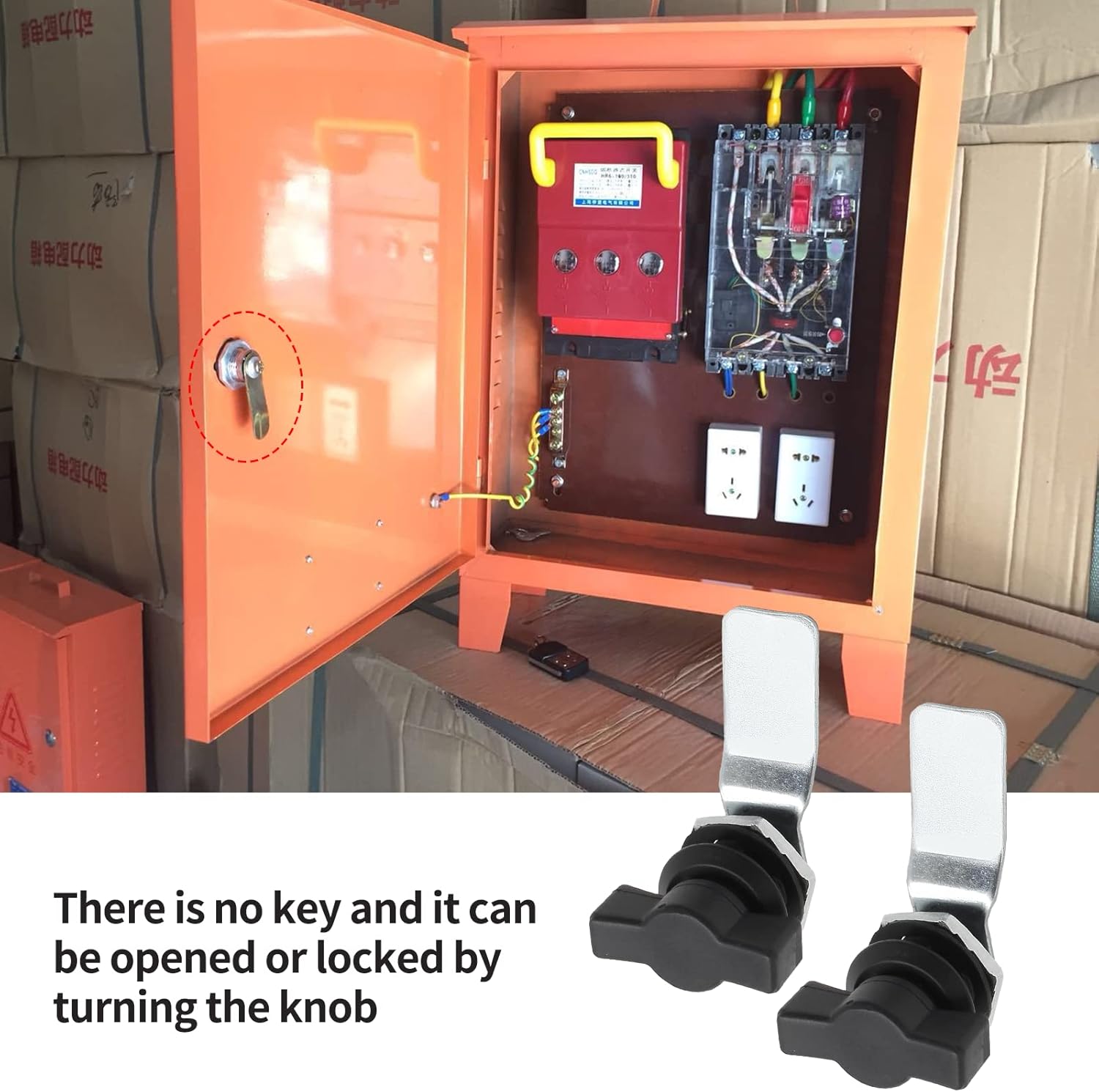 2 Pcs Thumb Operated Offset Cam Lock, T Handle Thumb Cam Lock Swing Knob Turn Latch for Machine Cabinet Drawer