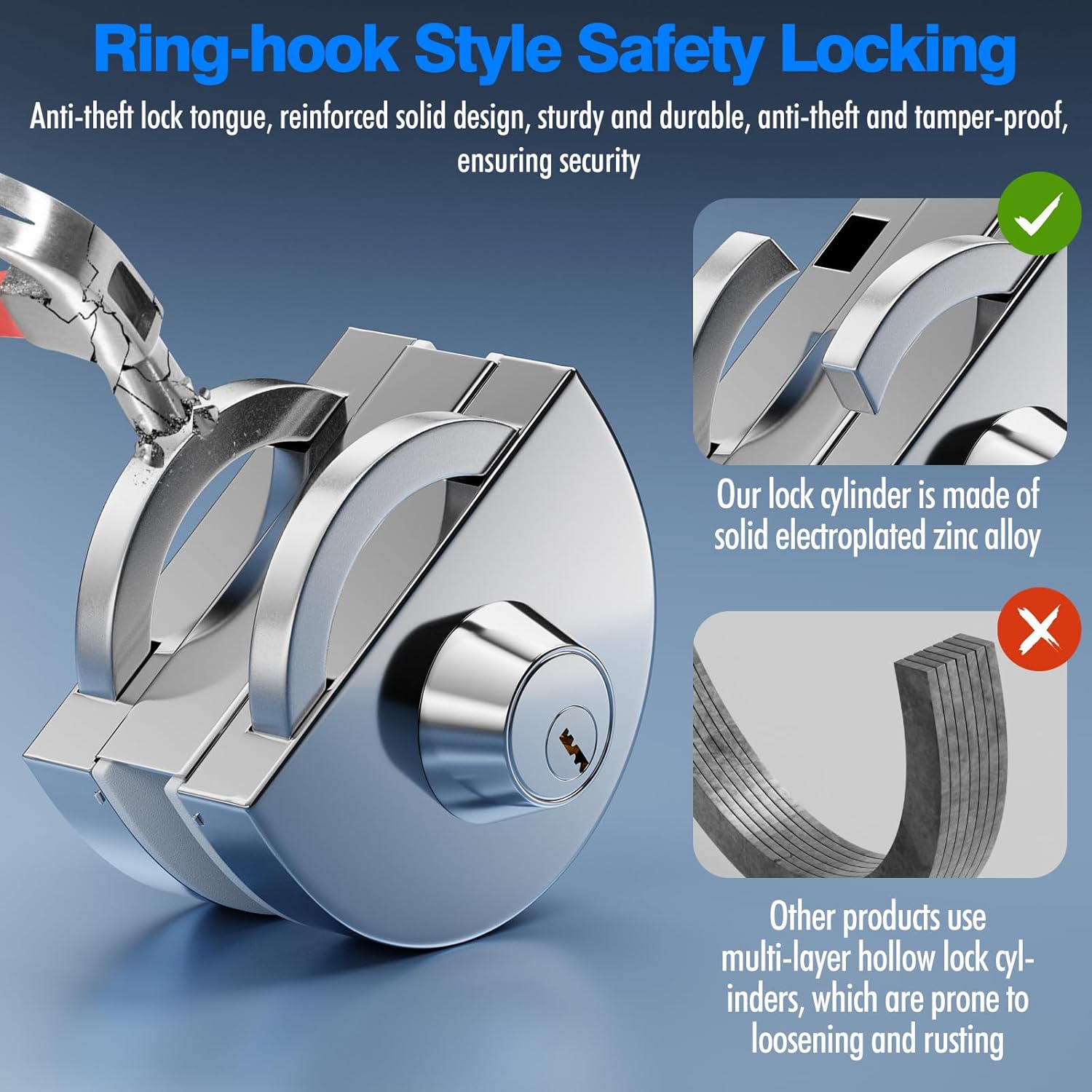 Glass Door Lock SS304 Floor Latch Lock Bolt Ground Lock