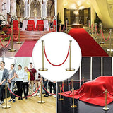 Posts Queue Pole Rope Barriers Stanchion Set 5Ft Red Velvet Ropes