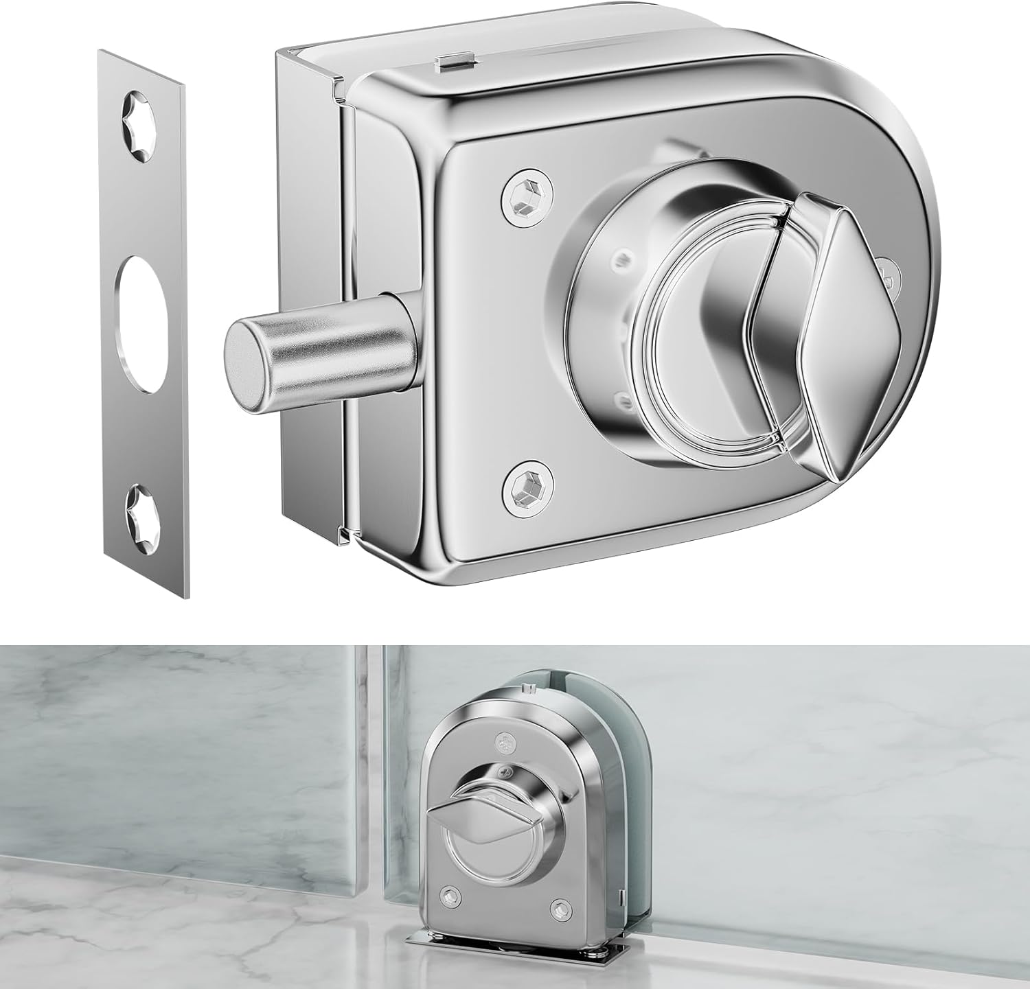 Glass Door Lock SS304 Floor Latch Lock Bolt Ground Lock