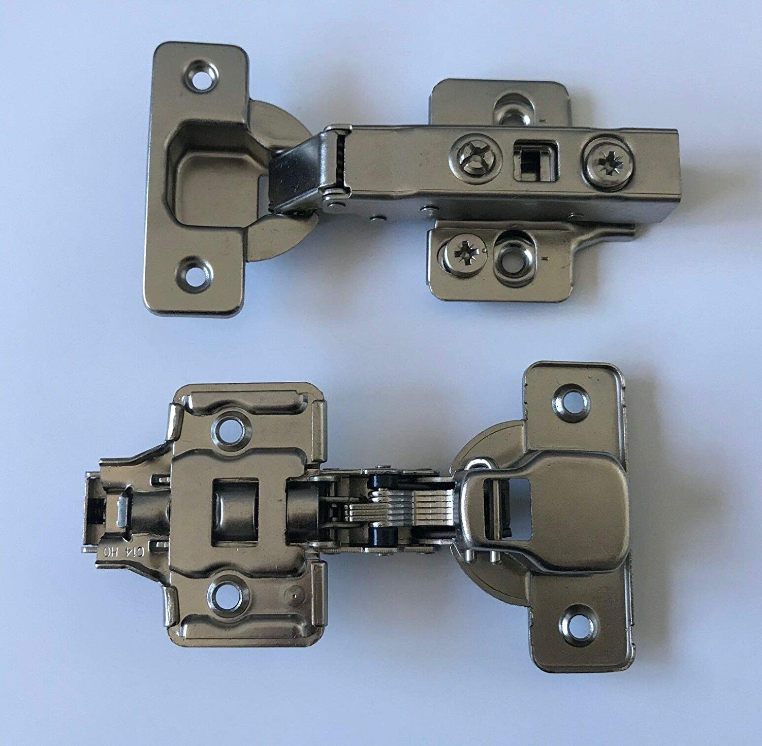 مفصلات خزانة ناعمة الإغلاق على الطراز الأوروبي مع تعديل في 6 اتجاهات وغطاء كامل مع براغي (عبوة من قطعتين) 