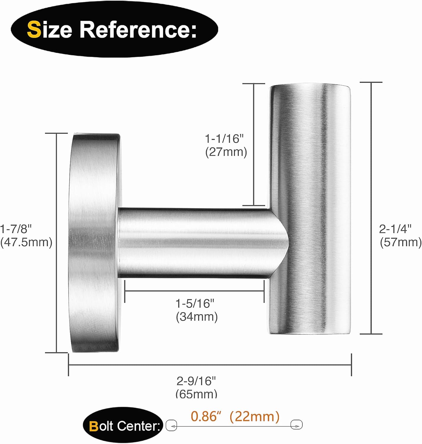 Towel Coat Hooks SUS304 Stainless Steel Bathroom Bathroom Hardware Clothes Garage Hotel Cabinet Closet Sponges Robe Hook Wall Mounted Kitchen Heavy Duty Bath Door Hanger