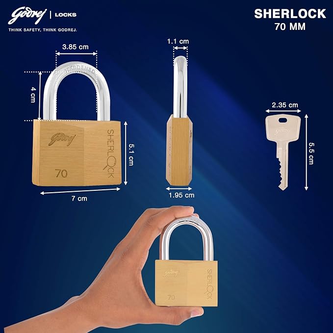 Godrej Brass padlock 70mm
