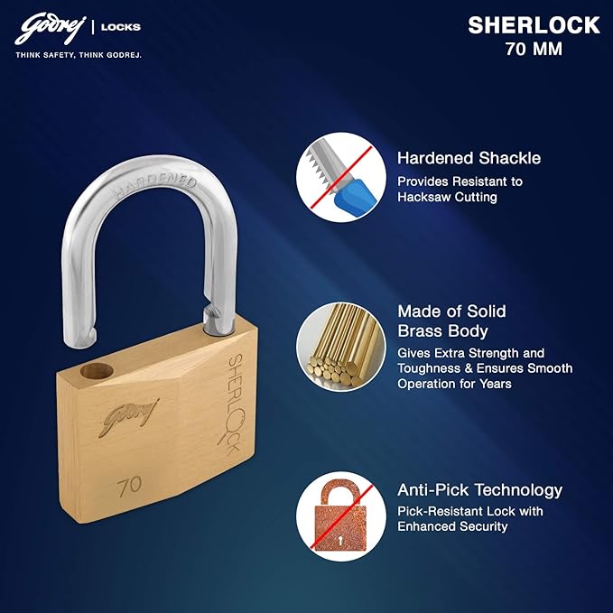 Godrej Brass padlock 70mm