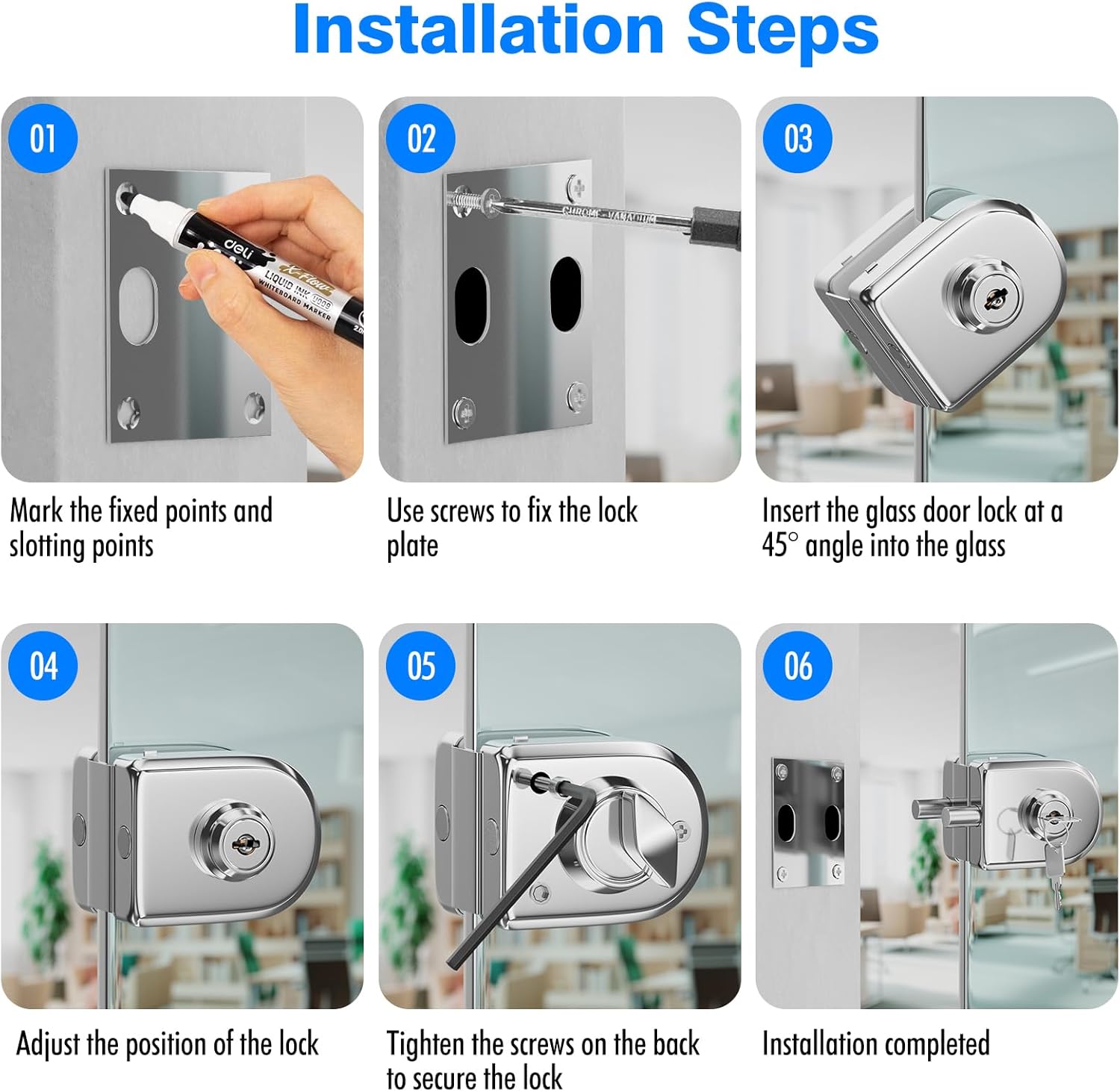 Glass Door Lock SS304 Floor Latch Lock Bolt Ground Lock