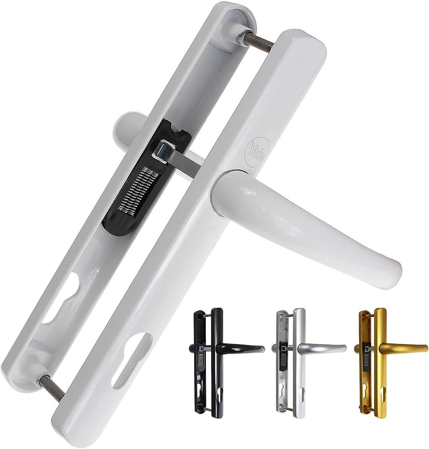 UPVC Doors Handle Yale Y2G-SSLL-WH Superior Door Handle, 92mm centre,