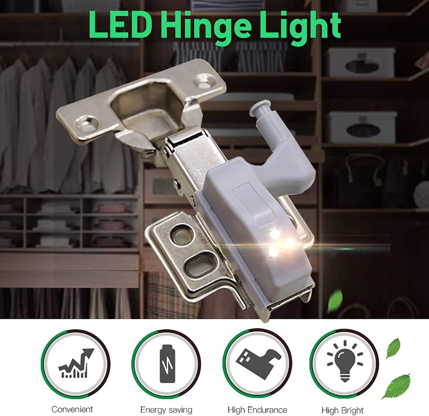 Push Cabinet Wardrobe Sensor Light (2 Pcs)