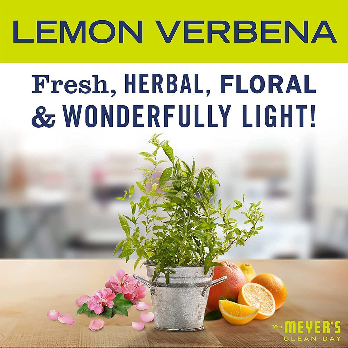 Limpiador de inodoros Mrs. Meyer's Clean Day Mrs. Meyer's, verbena de limón, paquete de 24 onzas - 1 Na
