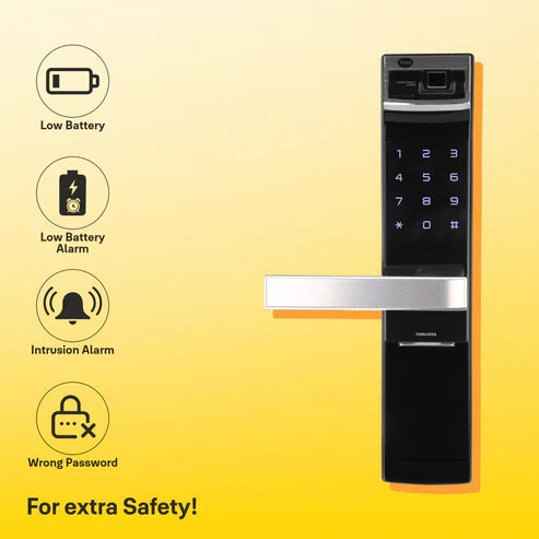 Yale Digital Door Lock With Fingerprint And Keypad YDM 4109A Black