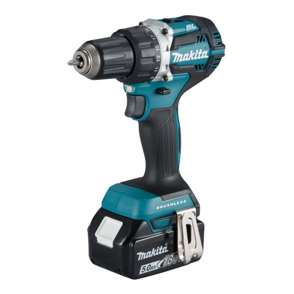 Makita DDF484RTJ 18V Li-Ion LXT Brushless Drill Driver Complete with 2 x 5.0 Ah Batteries and Charger Supplied in A Makpac Case